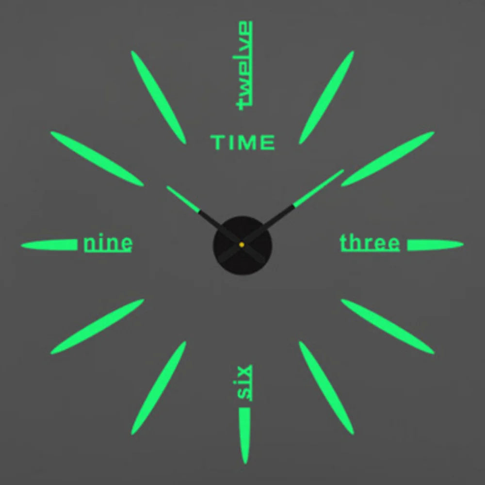 2022 moderne Design Große Wanduhr 3D DIY Quarz Uhren Mode Uhren Acryl Spiegel Aufkleber Wohnzimmer Wohnkultur Horloge