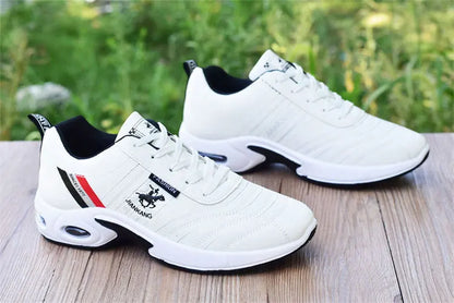 Brand Men's Sneakers Versatile Air Cushion Running Shoes Men Platform Leather Vulcanized Shoes Breathable Men Casual Sport Shoes.