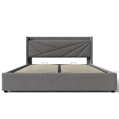 90/140/160/180 * cm Polster bett Doppel-Stauraum box mit USB-Typ-C-Lade kopfteil (Matratze nicht im Lieferumfang enthalten)