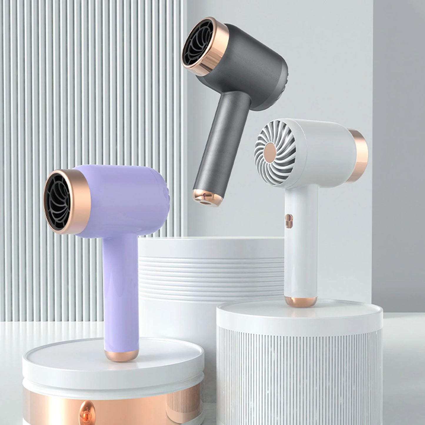 Wireless Hair Dryer Charge & Plug 2-in-1 Hair Dryer Negative Ion Hair Dryer 3-Speed Adjustment for Travel Outdoor Dormitory