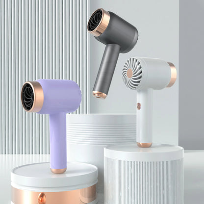 Wireless Hair Dryer Charge & Plug 2-in-1 Hair Dryer Negative Ion Hair Dryer 3-Speed Adjustment for Travel Outdoor Dormitory