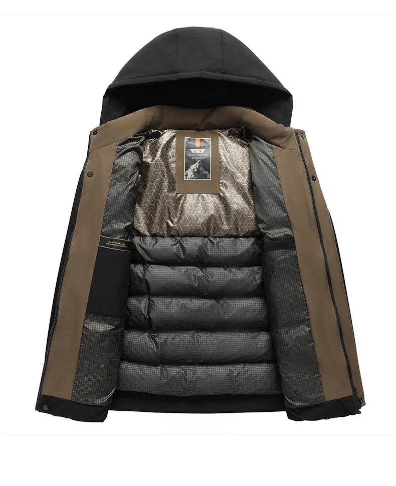 Top Grade Winter New Brand Hooded Casual Fashion Windbreaker Quilted Parka Jacket Puffer Bubble Coats Outwear Men Clothes.