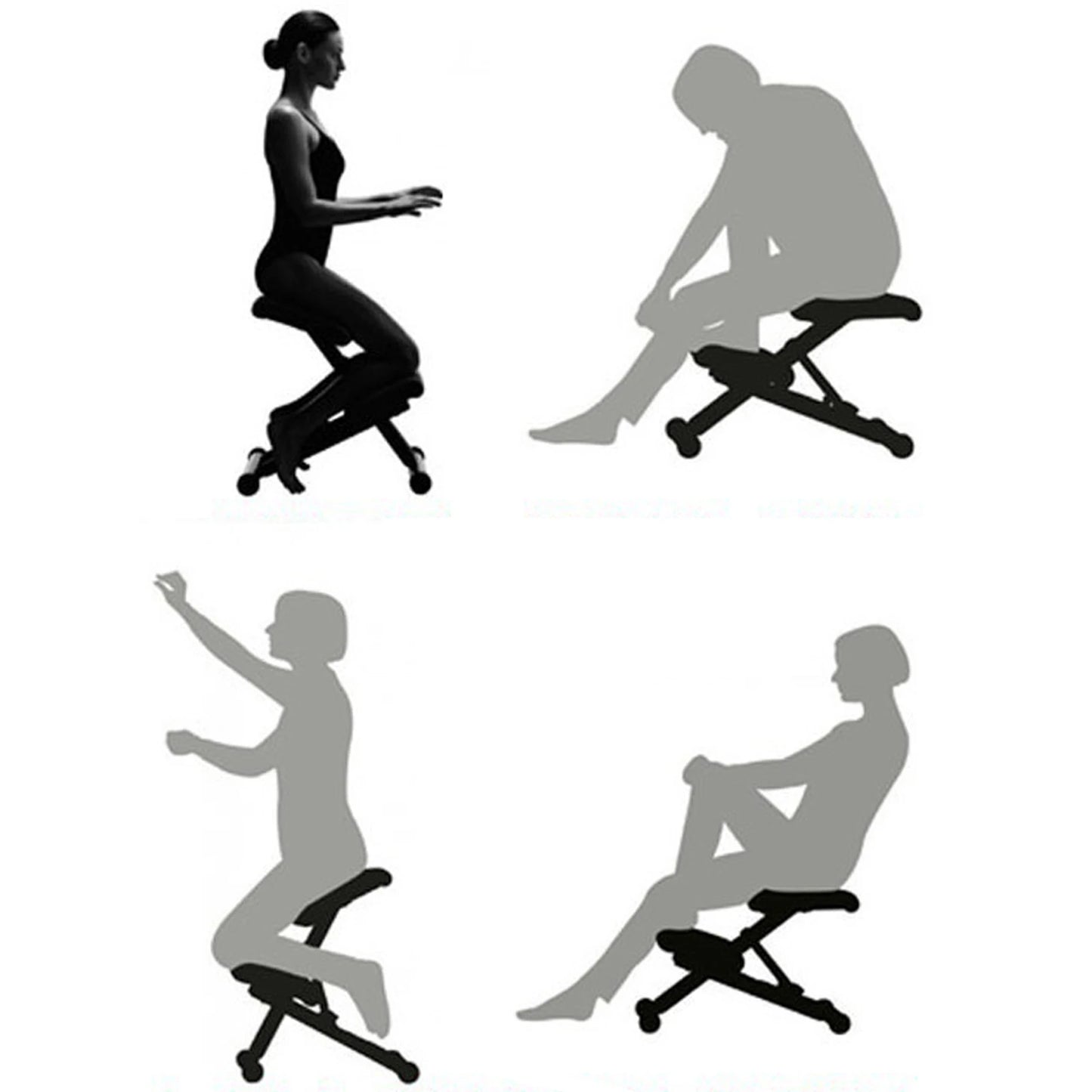 Ergonomischer kniender Computerstuhl, Gesundheitsstuhl, Kniehocker, kniender Haltungsstuhl, verstellbarer Hocker für Zuhause und Büro
