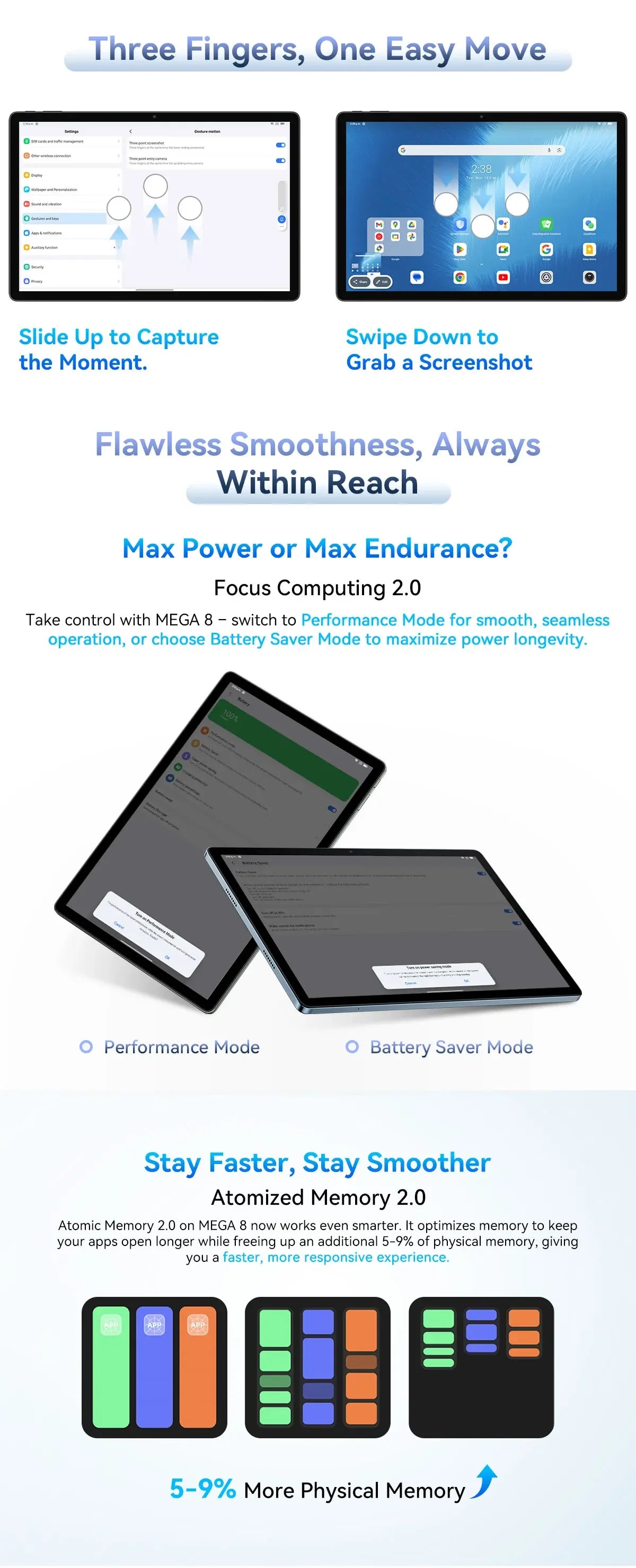 Blackview MEGA 8 [No EU Charger] Tablet 13 inch 90Hz 2K FHD+ Display 36GB(12+24) 512GB 11000mAh 50MP+13MP Android 15 Dual SIM 4G