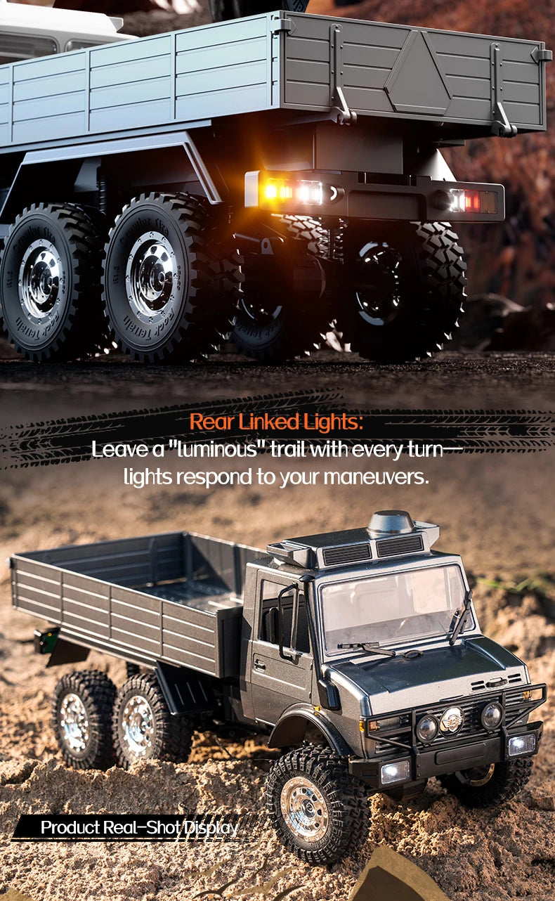 C8823 6WD RC Car 1/18 Off-road Remote Control Vehicle 2.4G High Speed Climbing Transport Rescue Crawler Model Toys for Children.