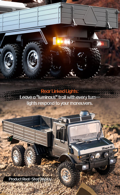 C8823 6WD RC Car 1/18 Off-road Remote Control Vehicle 2.4G High Speed Climbing Transport Rescue Crawler Model Toys for Children.
