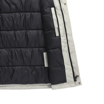 Compass Top Patch Italian Luxury Style  men's Solid color pointy collar single-breasted quilted jacket Nylon Grade 3 waterproof.