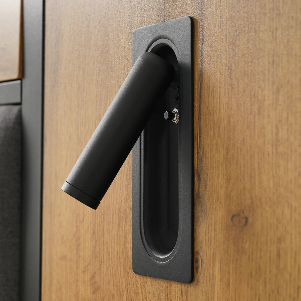 Bett mit gepolstertem Bettsystem mit Leselampe und USB-C-Nachttisch und Sitzbank mit Stauraum (ohne Matratze)