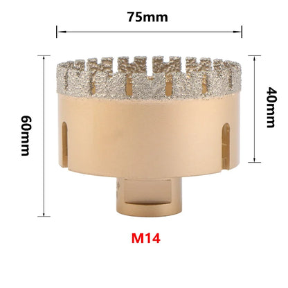 6mm-120mm M14 Gewinde Gelötete Diamantkernbohrer Lochsäge Keramikfliesen Granit Marmor Lochöffner Werkzeuge Trockenbohrer