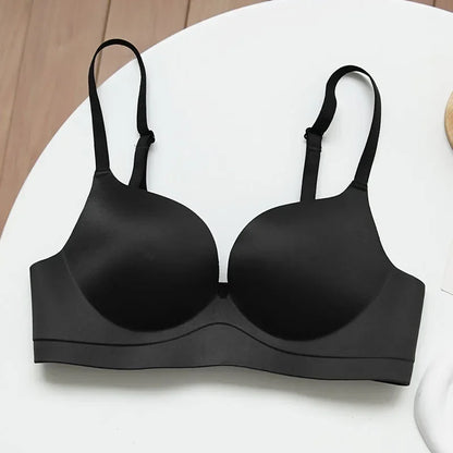 Wireless Push Up Bra for Small Breast Seamless Thickened Anti Sagging Lingerie One Piece Comfort Invisible Bralette A/B Cup.
