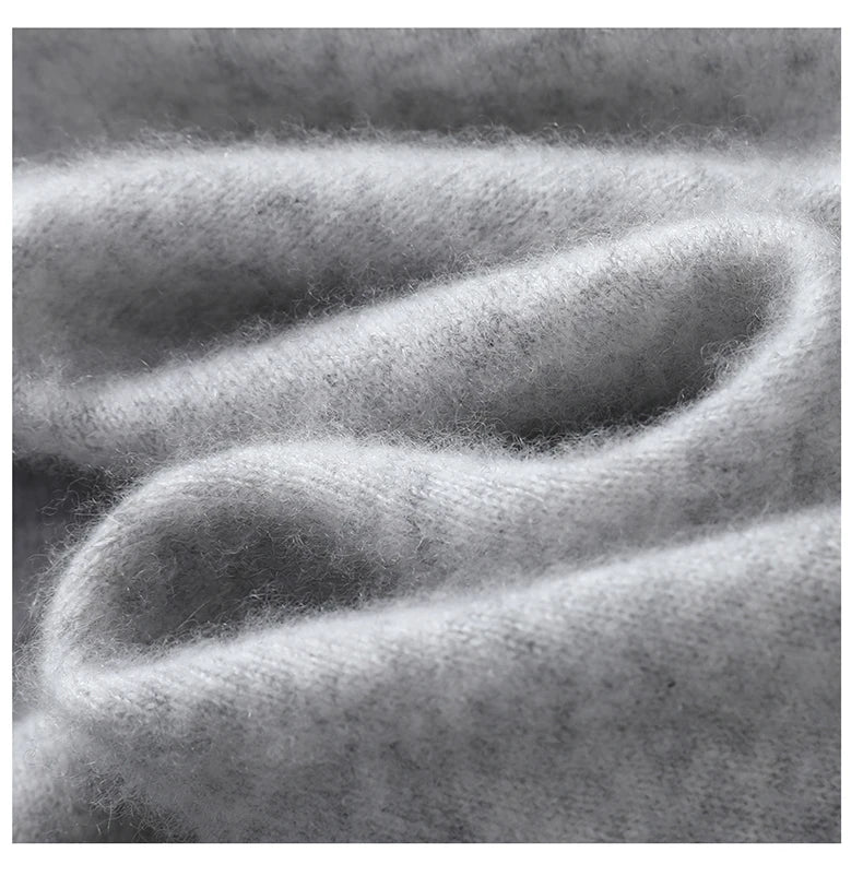 2025 Autumn Winter New Men's Wool Sweater Solid Color V-Neck Pullover Sweater Casual Loose Business Knit Plus Size Base Sweaters.