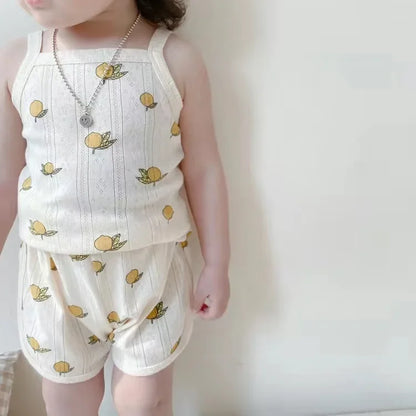Baby Kleidung Sets Sommer Kleinkind Mädchen Strap Anzüge Baumwolle Druck Baby Jungen Tops T und Shorts Infant Trainingsanzug Neugeborenen Sets.