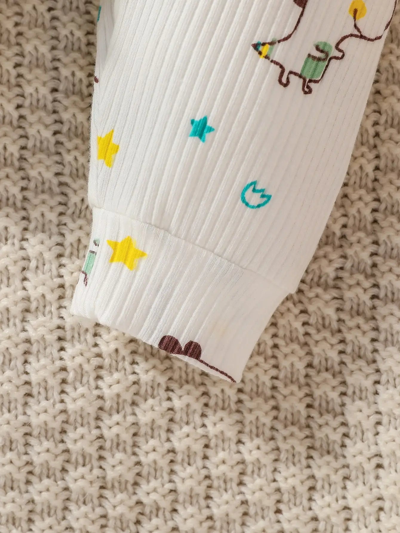 3Pcs Casual Neugeborenen Baby Junge Cartoon Tier Kleidung Set Langarm Body Top und Hosen + Hut.