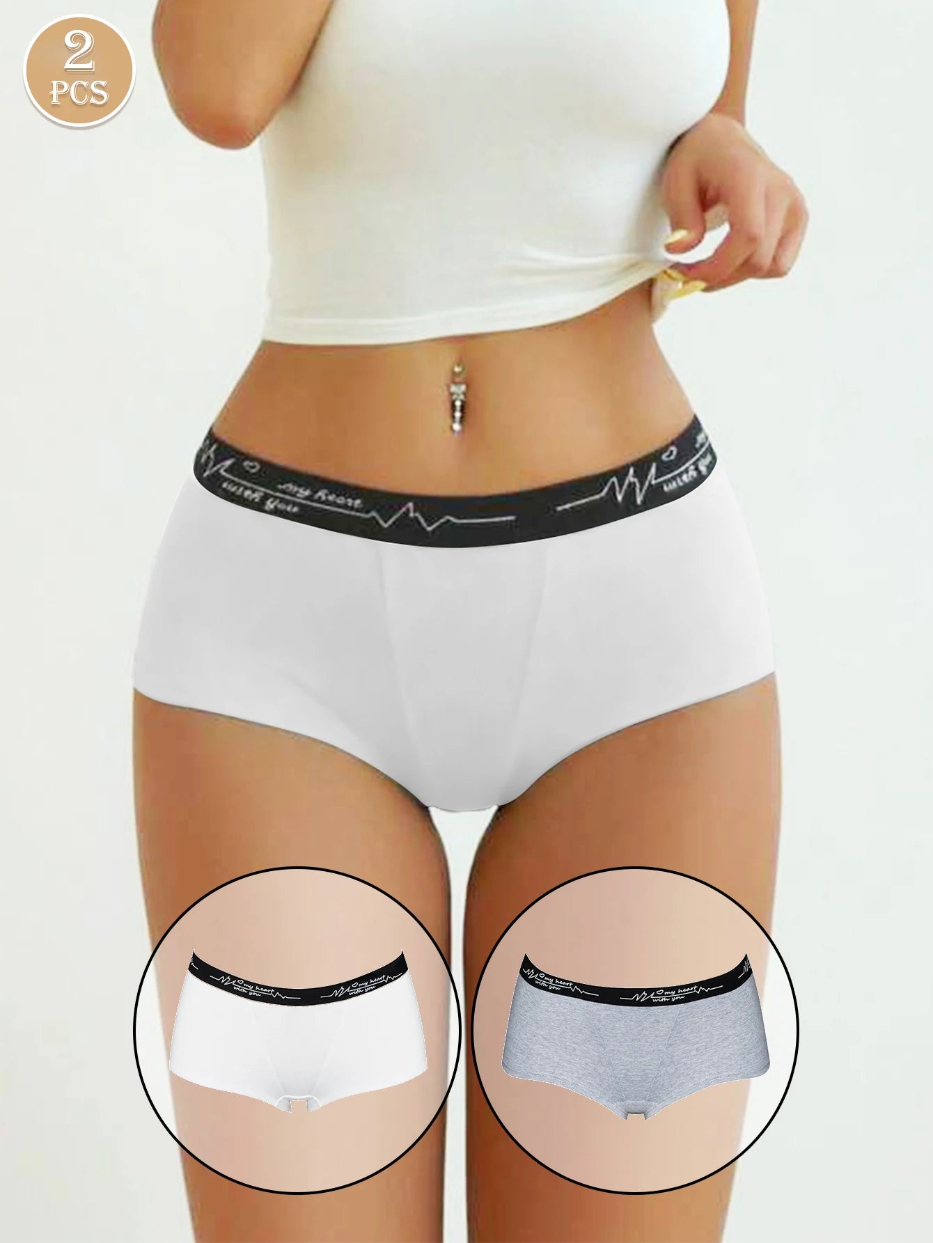 Ladies Solid color boxers Briefs Comfortable Female Underwear Sporty Style Casual Sexy Panties for Women S-XL.
