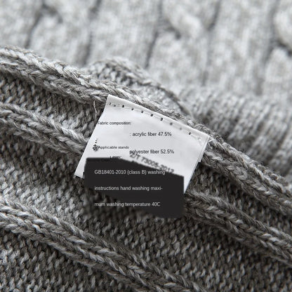 Twist Sweater Men's Turtleneck Pullovers High Neck Loose Winter Korean  Fashion Trendy Thick Warm White Sweater knitted.