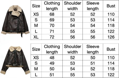 Frau dicke warme doppelseitige Faux Shear ling Jacke Herbst Winter neue Revers Langarm Gürtel Saum Reiß verschluss weibliche Oberbekleidung