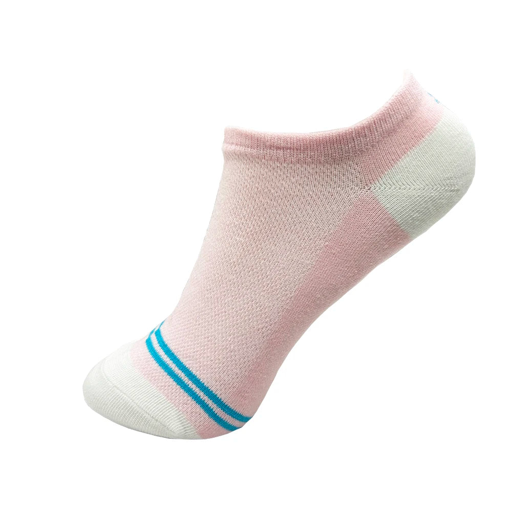 4 Pairs Cotton Women's Boat Socks No Show Socks Set for Lady White Invisible Cotton Socks Pack Pink Black Breathable Summer.