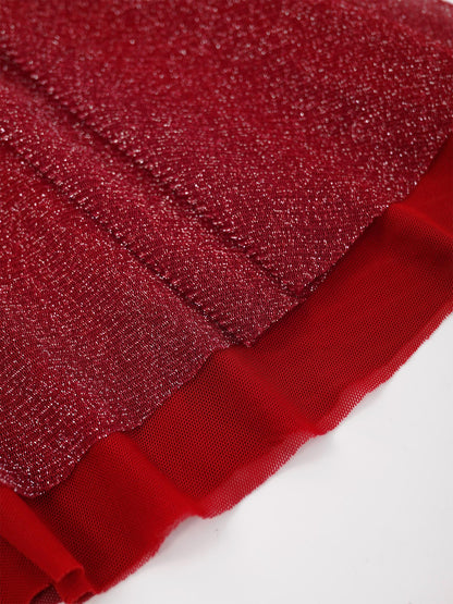 Kinder Mädchen Eiskunstlauf Kostüm Ballett lyrische Tanz gymnastik Trikot Kleid Langarm glänzend Mesh Performance Dance wear