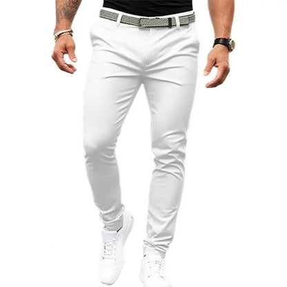 Männer Einfarbig Anzug Lange Hosen Mid-rise Schräg Taschen Zipper Fly Slim Fit Business Büro Hosen Feine Nähen hosen Arbeitskleidung