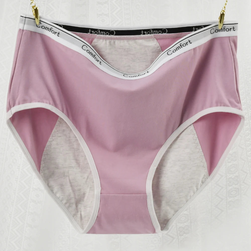 ‌1pc Women's Maternity Menstrual Panties Anti-Side Leakage High Waist Cotton Physiological Period Underwear for Ladies‌ 40-100kg.