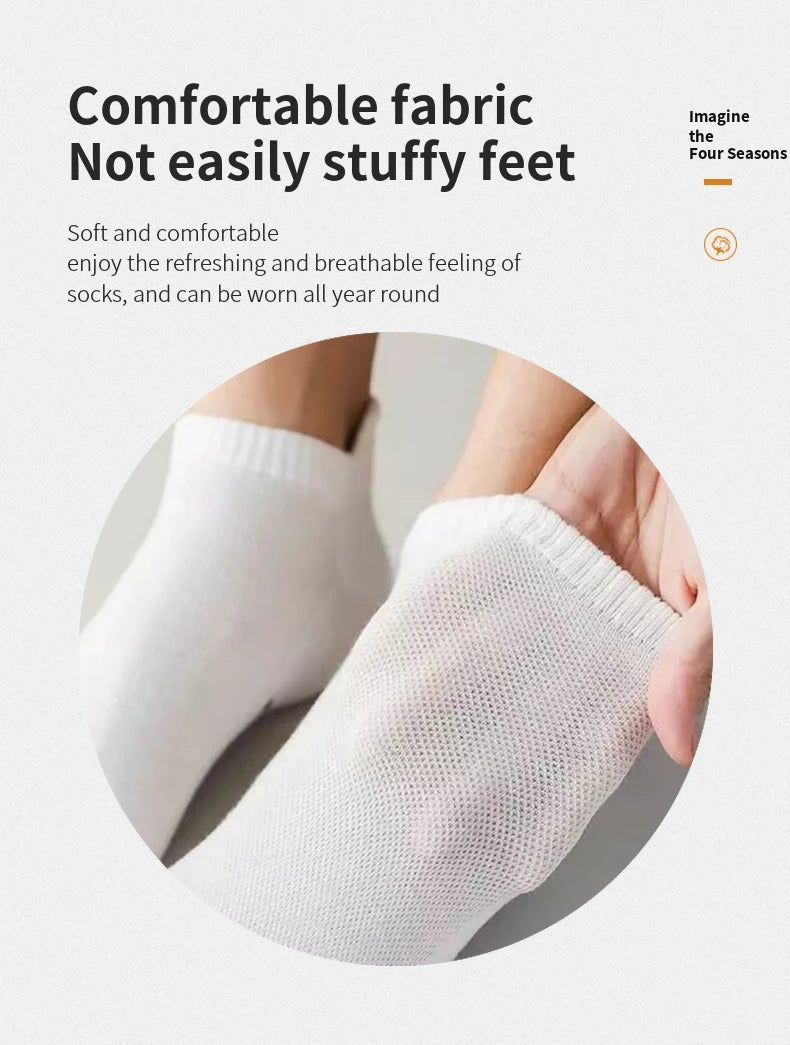 5 Pairs Men Bright Colored Ankle Socks Breathability Fashionable Casual Street Style Deodorizing Invisible Travel Running Socks.