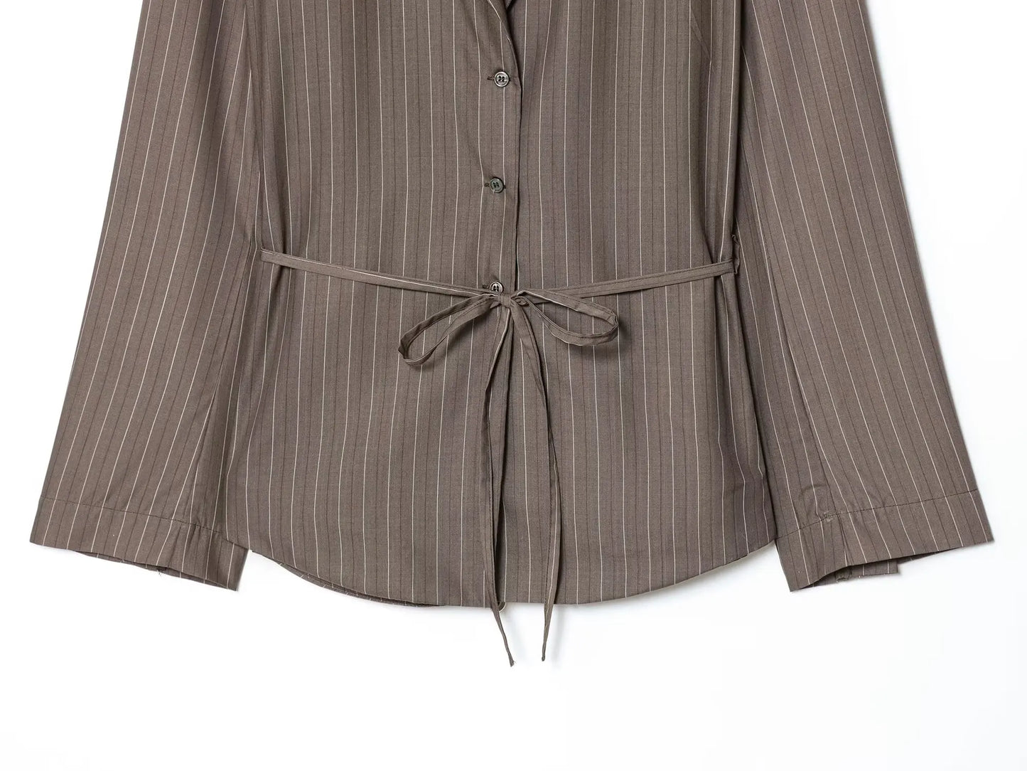 KONDALA Women Elegant Striped Blazer Suit Slim Button Blazer or Wide-leg Pants 2025 Spring Fall Fashion Mujer Commute Pants Set.