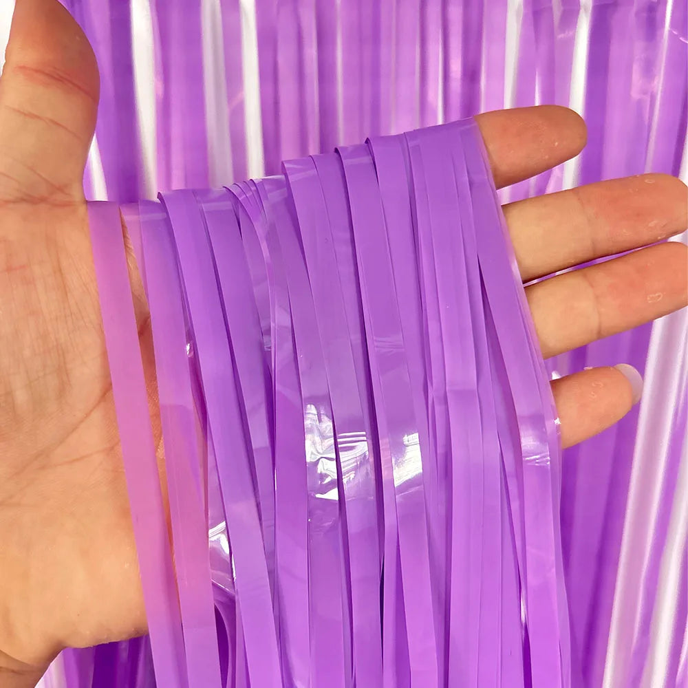 Günstig als Party, Metallic-Lametta-Folie, Fransenvorhänge, Hintergrund für Geburtstag, Silvester, Party, Foto, Hochzeit, Dekoration