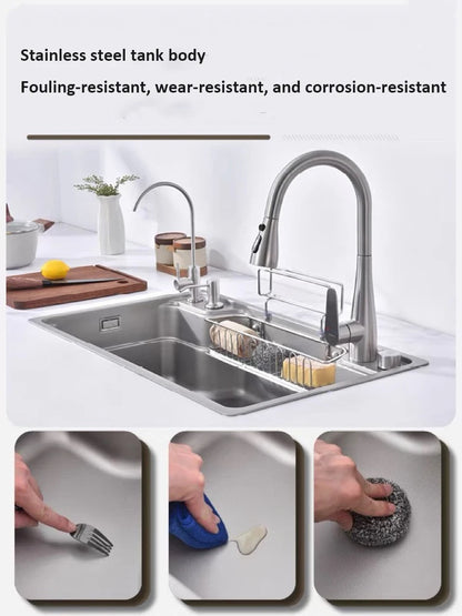 Japanese 3D Flat Large Single Slot Little millet grain Nano 304 Stainless Steel Kitchen Sink Wash Basin Dish Basin for Household