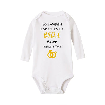 Personalisierter Baby-Body „I Also Attended The Wedding“, individueller Name, Baby-Overall, Hochzeit, Kleinkind, Kleinkind, Junge, Mädchen, Strampler, Outfits.