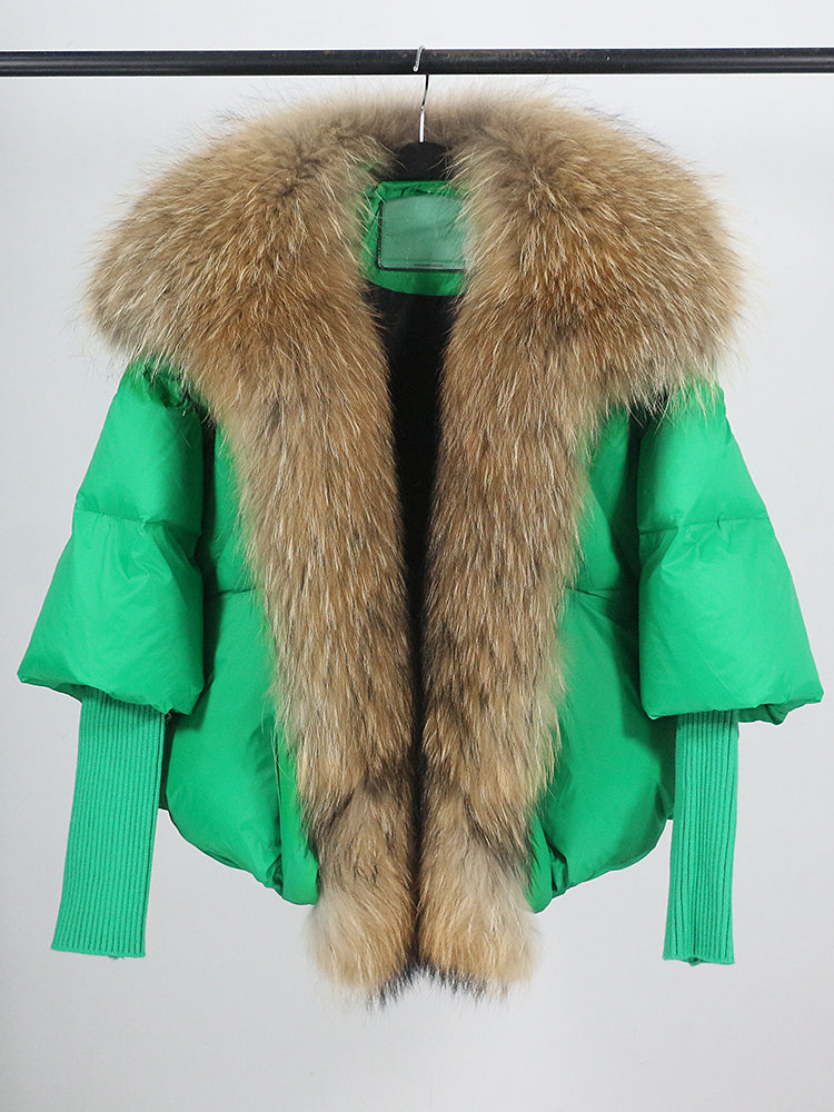 Lose Natürliche Echt Fox Pelz Kragen Mantel Dicke Neue Europäische Mode Weiße Ente Unten Jacke Winter Frauen Warme Luxus Oberbekleidung