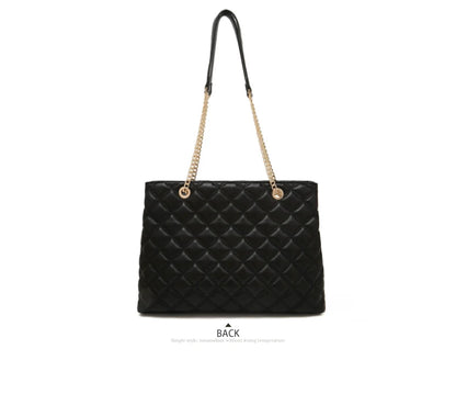 FOXER Women Fashion Quilted Shoulder Bag Female Classic Underarm Bag Vintage Lady Simple Tote Bags Chrismas Gift.