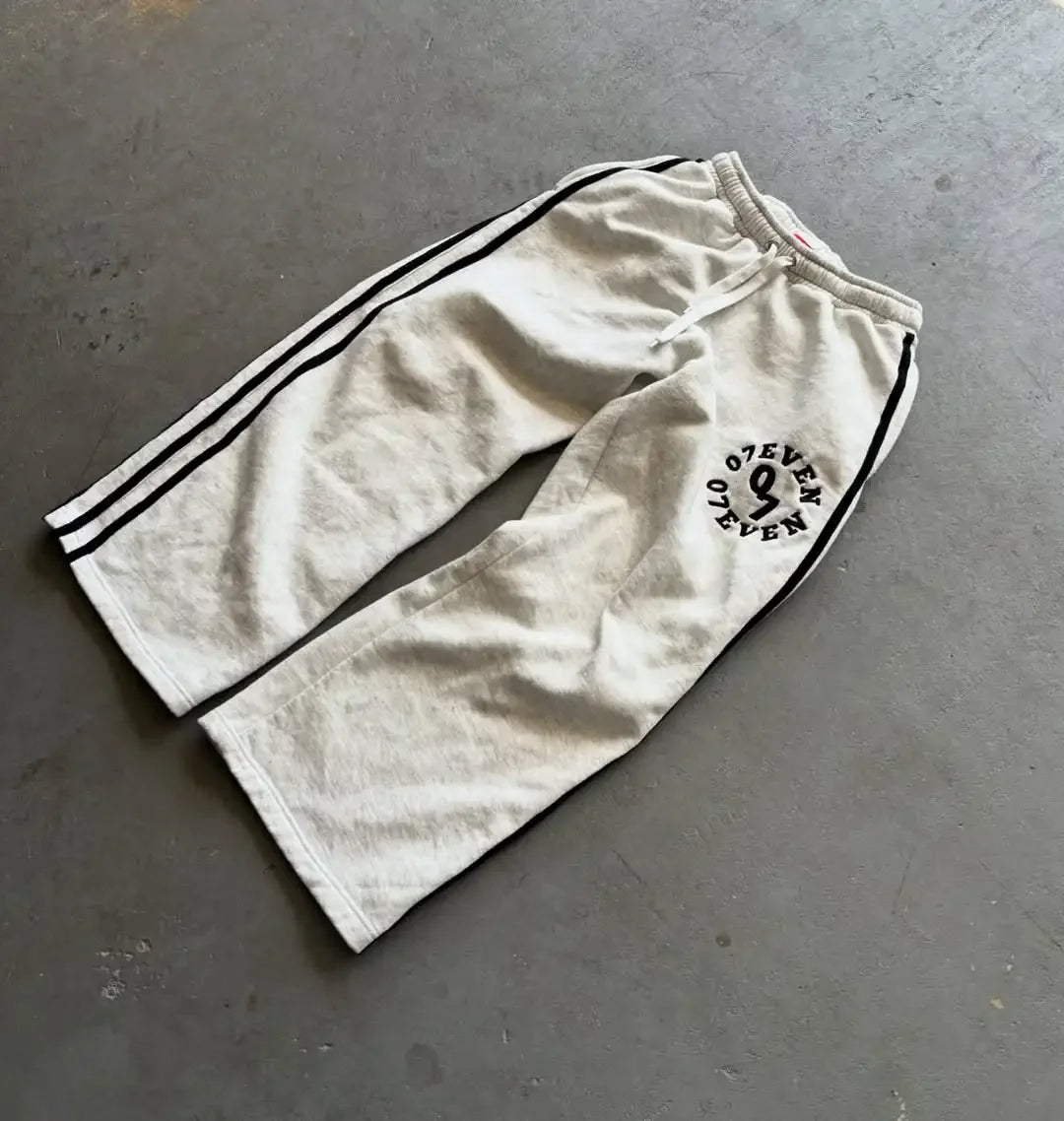 Y2k American retro casual men clothing letter embroidered sportswear Harajuku Gothic streetwear couple casual oversized suit.