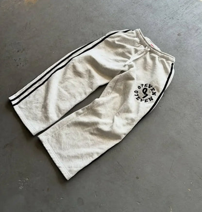 Y2k American retro casual men clothing letter embroidered sportswear Harajuku Gothic streetwear couple casual oversized suit.