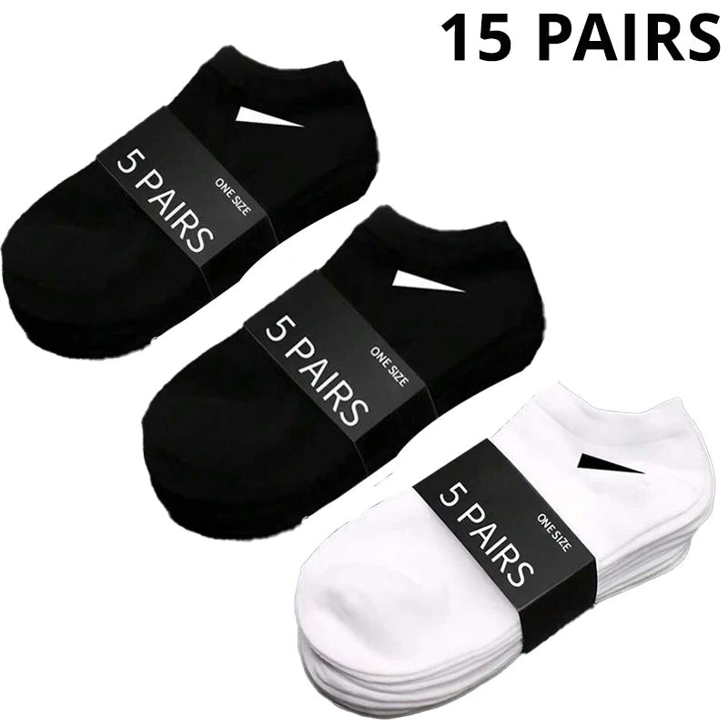 5/10 /20/30 Pairs Unisex Casual Plain Color Boat Socks Thin Breathable Comfy Anti Odor Sweat-absorbing Ankle Socks For Men Women