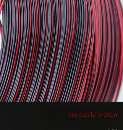 2 Pin Wire Electric Copper Cable 28 26 24 22 20 18 16 AWG LED Strip Lamp Lighting Cable PVC Extend Cord White Black Red UL2468.