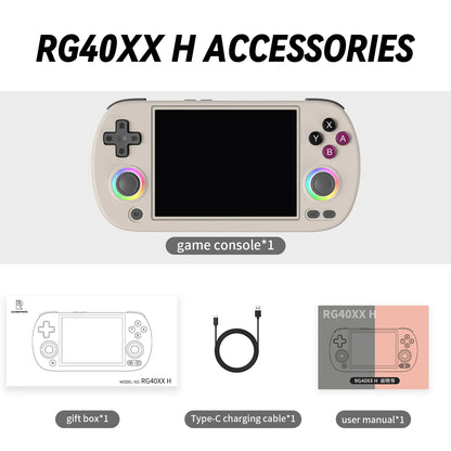 ANBERNIC RG40XX H Handheld Game Console 4.0-in 640*480 IPS Screen 3200mAh 64 Bit System With RGB Light Built in 5K+Games RG40XXH.