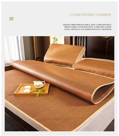 WASART Summer bamboo rattan mattress adult baby cool sleeping mat kit 90/150 single double bed foldable sheet bed protection pad.