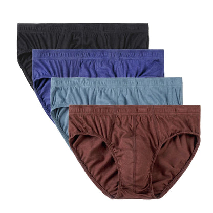 4 Pcs/Lot Men's 100% Cotton Breathable Briefs Comfortable Male Underwear Lingerie Panties Underpants Plue Size Xl -5Xl.