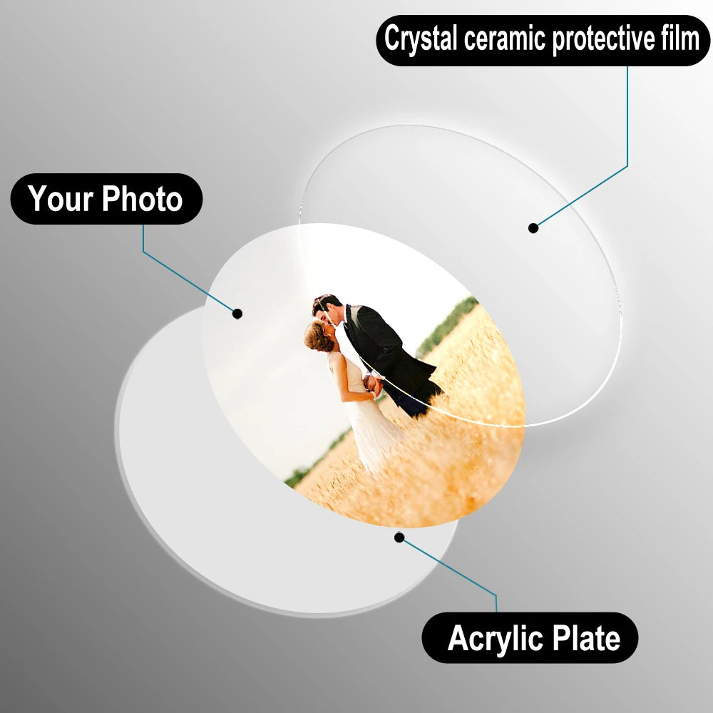 [maßgeschneidert] Drucken Sie Ihre Fotos auf der Uhr, Wandkunstuhr, Quarzuhr, stille Uhr, ideengeschenk 12/14 Zoll