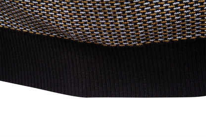 AIOPESON Classic Striped Knitwear Men Cotton Blend Sweater Mock Neck Warm Thickened Old Money Luxury Winter Sweaters for Men.