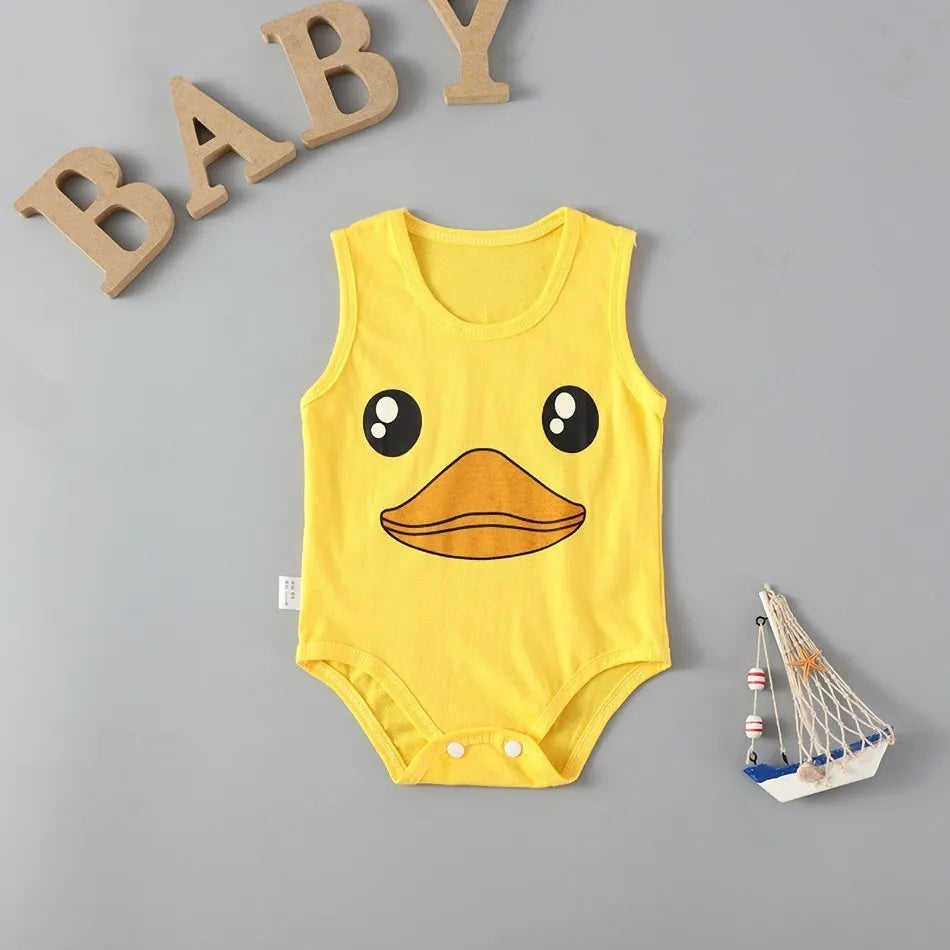 Sommer Baby Body Kinder Ärmellose Casual Einteiliges Neugeborenen Jungen Mädchen Cartoon Tier Strampler Kleinkind Overall Kleidung 0-2 jahre.
