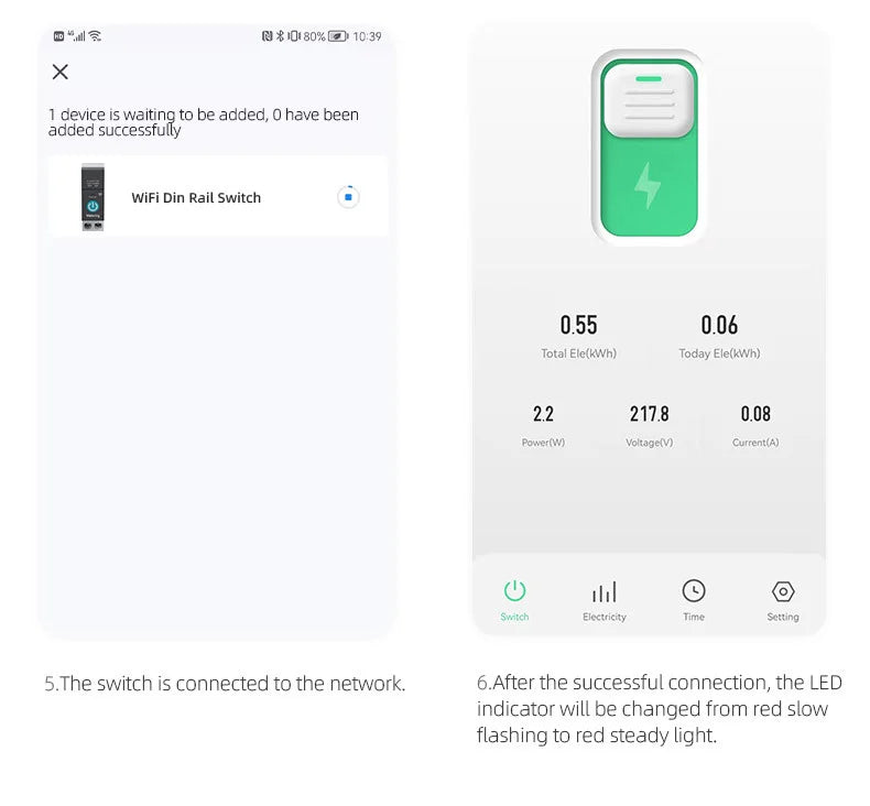 Tuya WiFi Smart Circuit Breaker 1P 63A DIN-Schiene für Smart Home Drahtlose Fernbedienung WiFi Schalter durch APP TONGOU