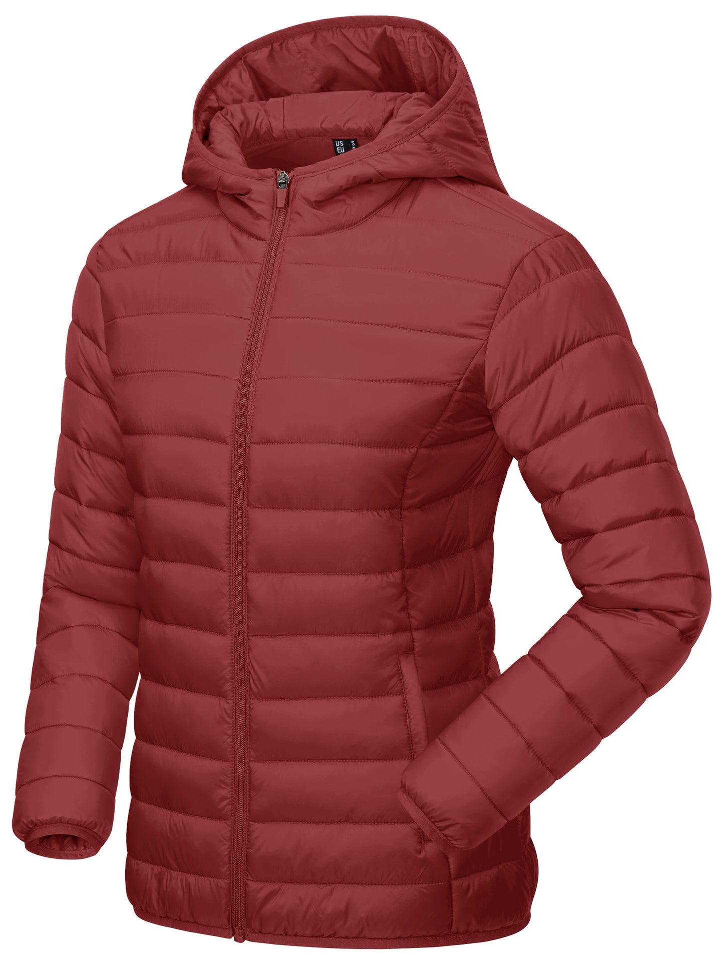 TACVASEN Winter Hooded Puffer Jacket Womens Quilted Warm Coats Casual Windbreaker Waterproof Padded Lightweight Outdoor Outwear