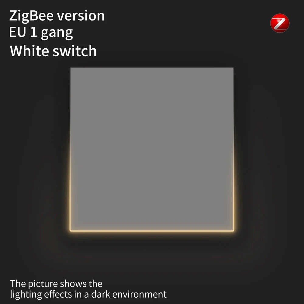 AVATTO Tuya WiFi/ZigBee EU Smart Licht Schalter 1/2/3/4Gang Taste Schalter mit Umgebungs Licht Funktioniert mit Alexa Google Home Alice