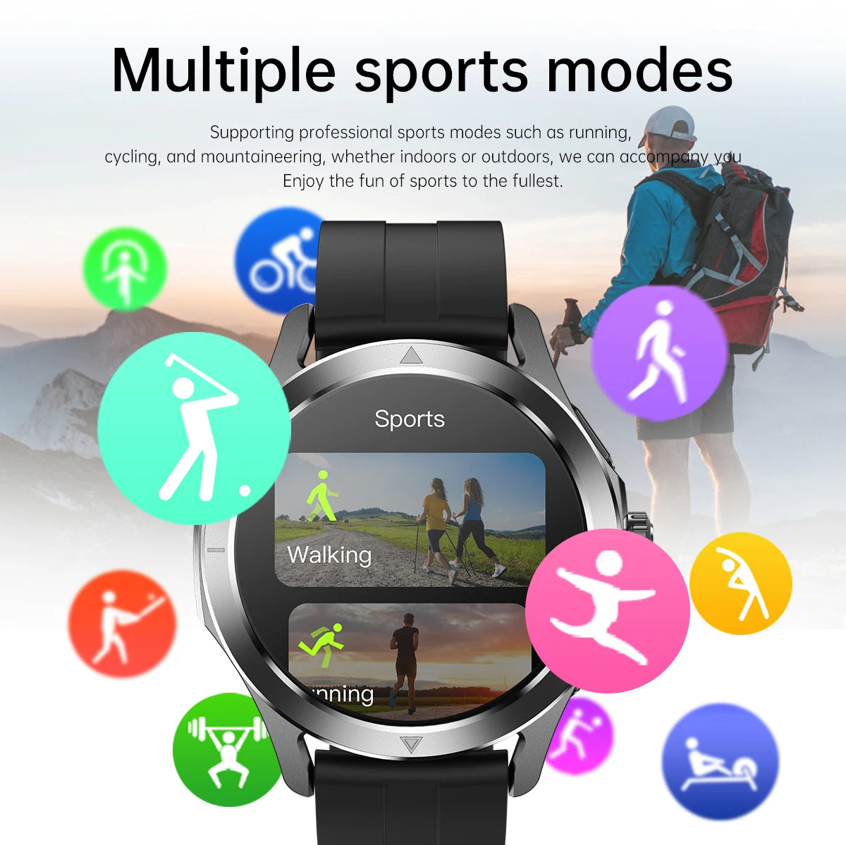 For Xiaomi S4 Ultra Outdoor Sports Smart Watch Men AMOLED Screen NFC GPS Compass Heart rate Waterproof Bluetooth Call SmartWatch.