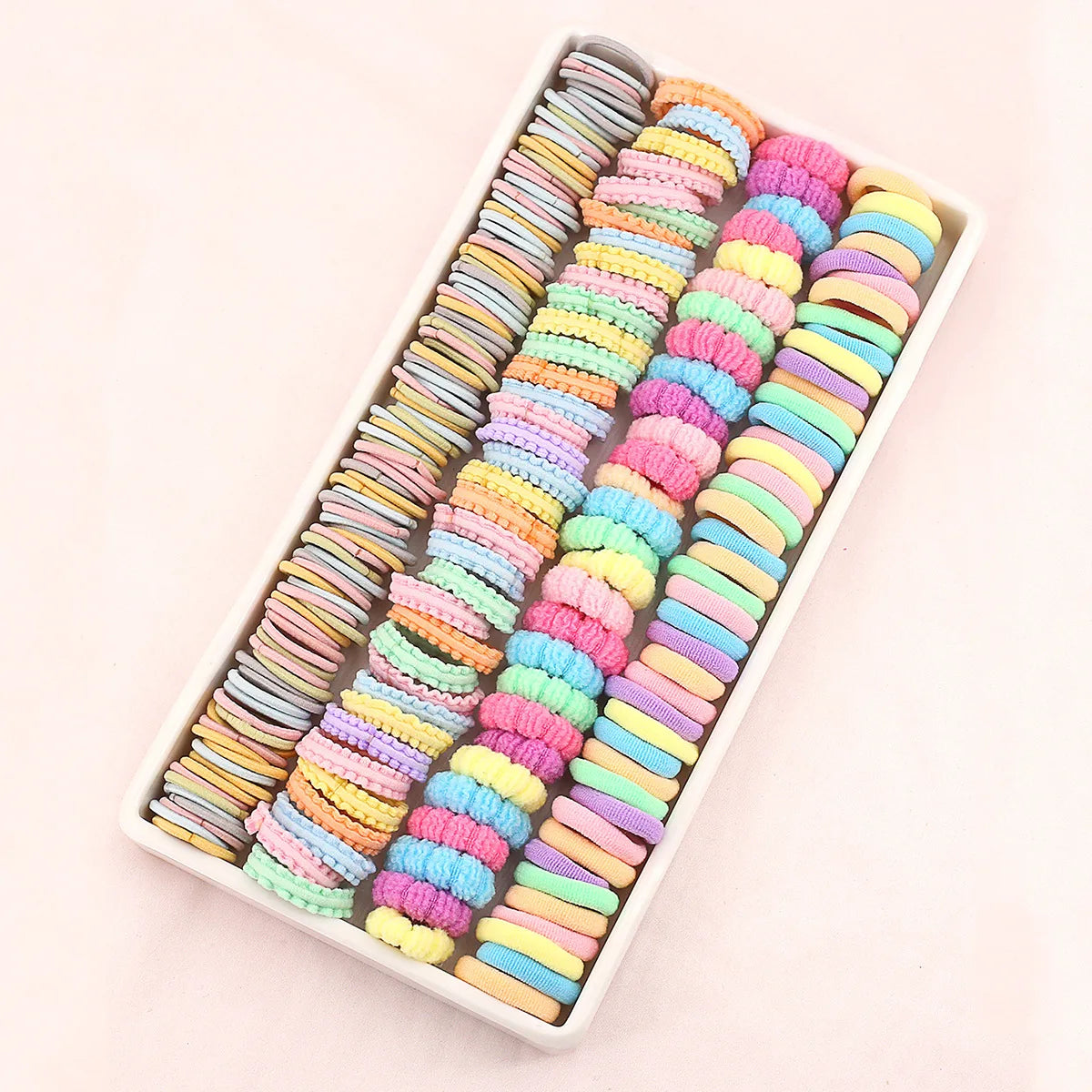 1Pack Girls Colorful Hair Bands Set Nylon Elastic Rubber Band Children Ponytail Holder Scrunchies Kids Hair Accessories.