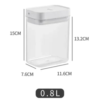Sealed Plastic Food Storage Box Cereal Candy Dried Jars with Lid Fridge StorageTank Containers Household Items Kitchen Organizer