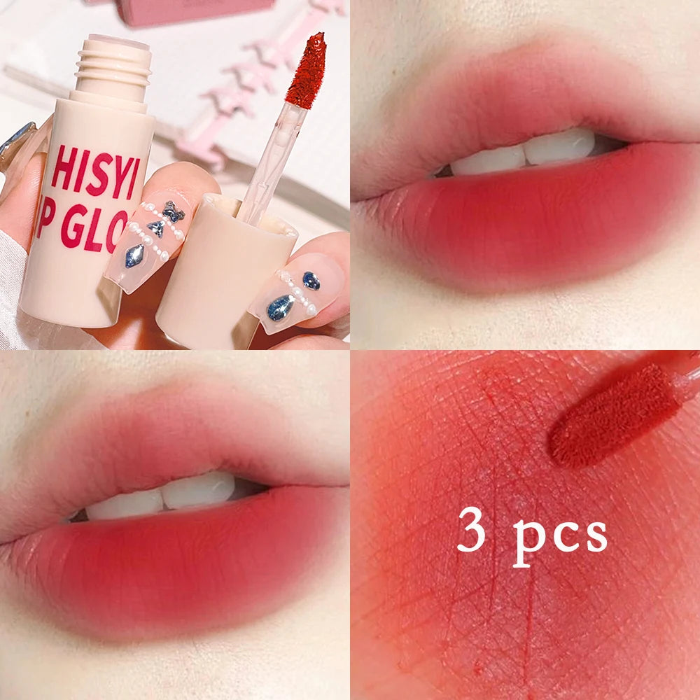 6 Colors Matte Velvet Lip Glaze, Natural Long-Lasting Highly Pigmented Lipstick, Portable Matte Finish Universal Lip Glaze Makeu.
