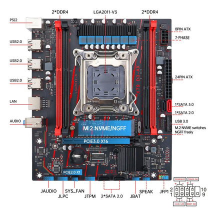 SOYO X79 Game Motherboard LGA 2011 Set with E5 2650 V2 CPU 32G【16G*2】DDR3 ECC RAM Memory M.2 NAME Computer components Mainboard.