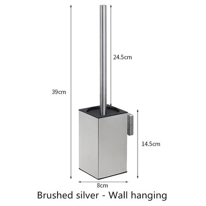 Toilettenbürstenhalter, Wandmontage, Badezimmer-Reinigungsbürste, Toilettenbürsten für die Reinigung von Stauraum, Edelstahl, Schwarz, Gold